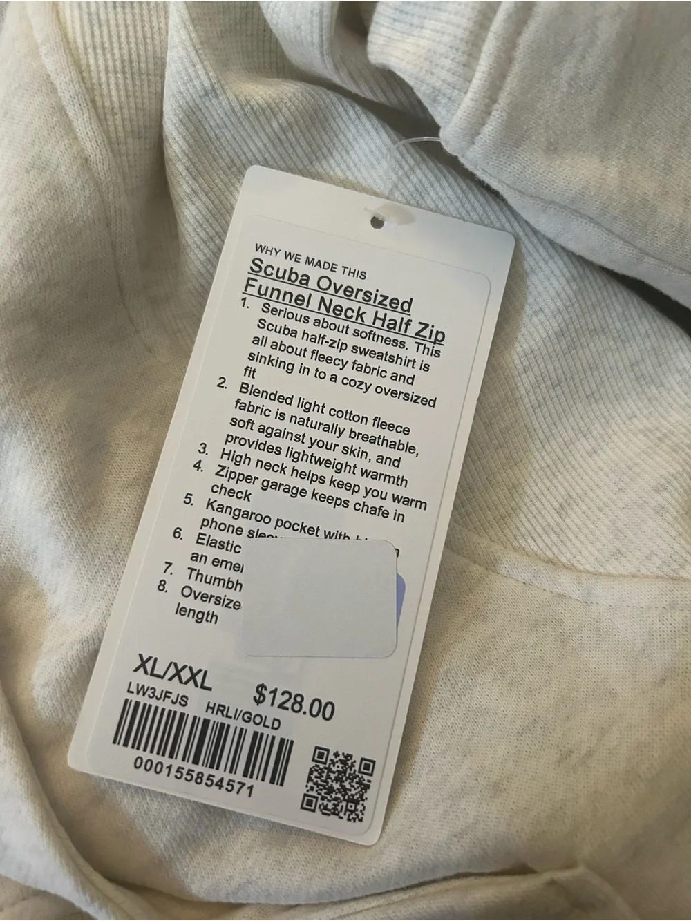Lululemon NWT Scuba Oversized Funnel Neck Half Zip